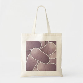 Funky blue-aardappel tote bag
