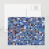 Funky Blue 'Bathroom Tiles'-patroon Briefkaart (Voorkant / Achterkant)
