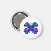 Funky Blue Butterfly Magnet (Voorkant / Achterkant)