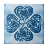 Funky Blue Celtic Knot Tegeltje (Voorkant)