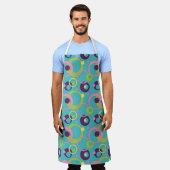 Funky Blue Circles All-Over Print Schort (Gedragen)