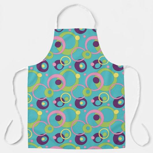 Funky Blue Circles All-Over Print Schort (Voorkant)