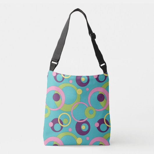 Funky Blue Circles All-over-print tas (Voorkant)