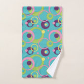 Funky Blue Circles Bad Handdoek (Handdoek)