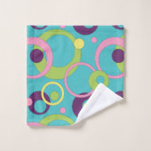Funky Blue Circles Bad Handdoek (Wasdoekje)