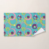 Funky Blue Circles Bad Handdoek (Handdoek)