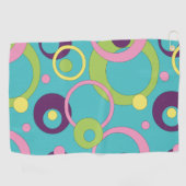 Funky Blue Circles Golf Towel Golfhanddoek (Horizontaal)