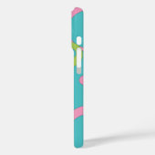 Funky Blue Circles Hoesje-Mate Telefoon Case (Achterkant / Links)