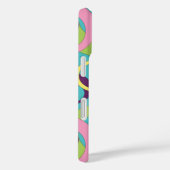 Funky Blue Circles Hoesje-Mate Telefoon Case (Achterkant / Rechts)
