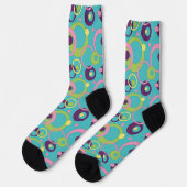 Funky Blue Circles Houndstooth Sokken (Links)
