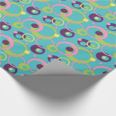 Funky Blue Circles inpakpapier (Hoek)