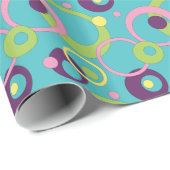 Funky Blue Circles inpakpapier (Rol Hoek)
