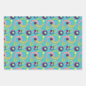 Funky Blue Circles Inpakpapier Set Vel (Voorkant)