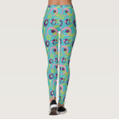 Funky Blue Circles Leggings (Achterkant)