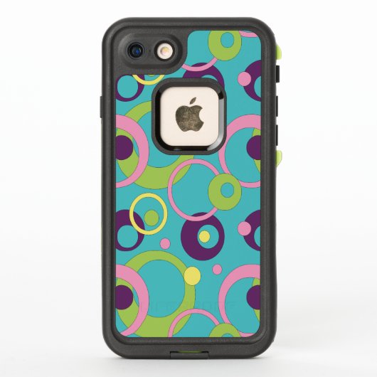 Funky Blue Circles Lifeproof Hoes (Achterkant)