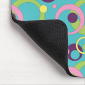 Funky Blue Circles Mousepad Muismat (Hoek)