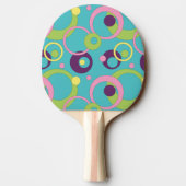 Funky Blue Circles Ping Pong Paddle Tafeltennisbatje (Achterkant)