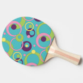 Funky Blue Circles Ping Pong Paddle Tafeltennisbatje (Zijkant)