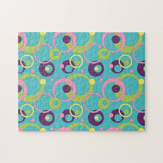 Funky Blue Circles Puzzel (Horizontaal)