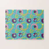 Funky Blue Circles Puzzel Legpuzzel (Horizontaal)