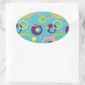 Funky Blue Circles Sticker (Tas)