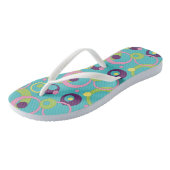 Funky Blue Circles Teenslippers (Schuin)