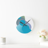 Funky blue modern design ronde klok (Huis)