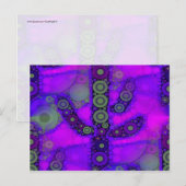 Funky Blue Paars Saguaro Cactus Mosaic Briefkaart (Voorkant / Achterkant)