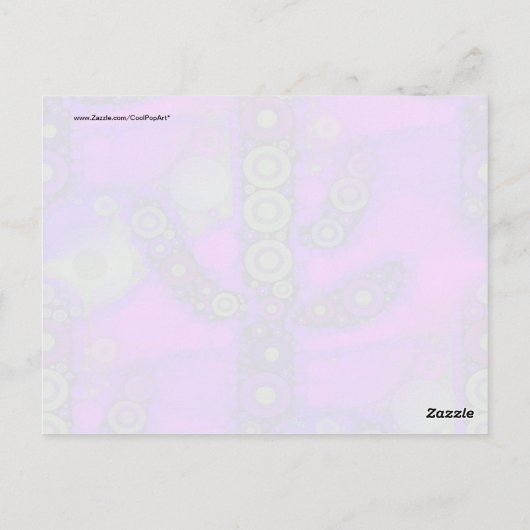 Funky Blue Paars Saguaro Cactus Mosaic Briefkaart (Achterkant)