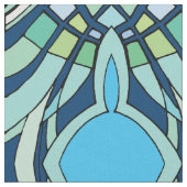 Funky Blue Pattern Stof (Close Up)