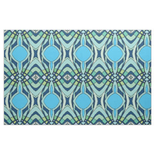 Funky Blue Pattern Stof