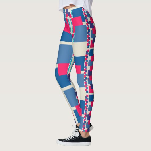 Funky Blue+Pink Square Pattern Leggings ★ Psydefx★ (Links)