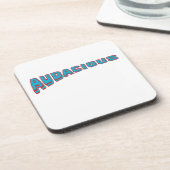 Funky Blue/Red Vocabulary-Audacious Retro Style Bier Onderzetter (Linkerzijde)