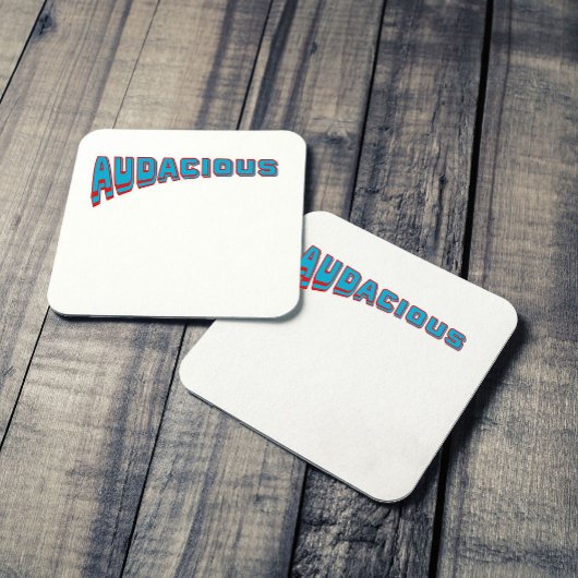 Funky Blue/Red Vocabulary-Audacious Retro Style Bier Onderzetter