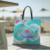Funky Blue Spiral Tote Bag