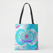 Funky Blue Spiral Tote Bag (Voorkant)