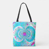 Funky Blue Spiral Tote Bag (Achterkant)