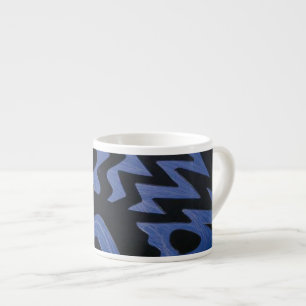 Funky Blue Zigzag Specialty Mok