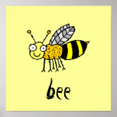 Funky Boerderij Honey Bee Kinder Square Poster (Voorkant)