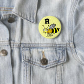Funky Boerderij Honey Bee Monogram Button Letter R (In situ)