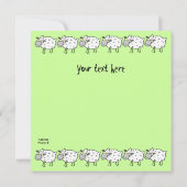 Funky Boerderij Sheep (Birthday) Party Invitation Kaart (Achterkant)