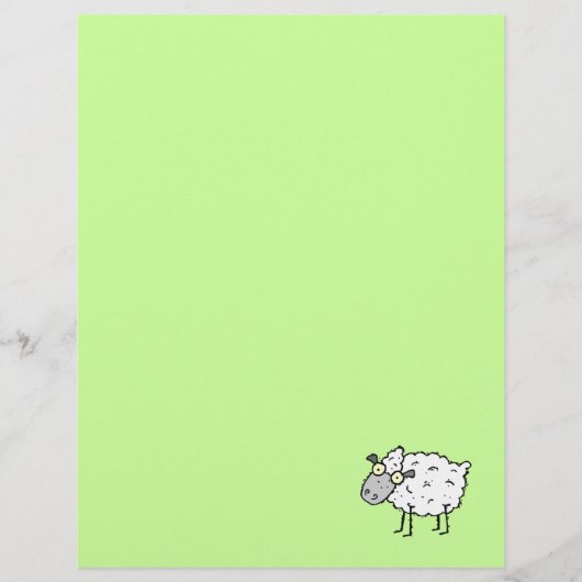 Funky Boerderij Sheep Recycling Letterhead Paper (Voorkant)