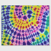 Funky Bohemian Batik Tie Dye Abstracte kunst Cadeaupapier (Vlak)