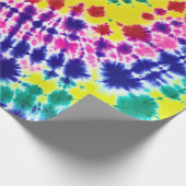 Funky Bohemian Batik Tie Dye Abstracte kunst Cadeaupapier (Hoek)