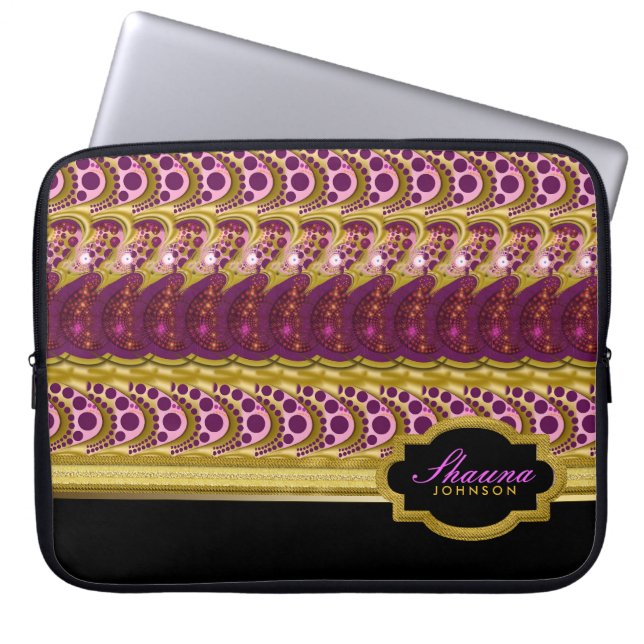 Funky Bohemian Pattern-Notitieboek laptop Laptop Sleeve (Voorkant)