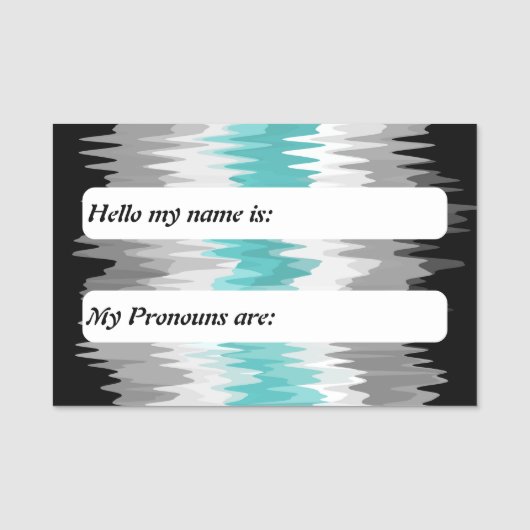 Funky Boho Aanpasbare Libramannelijke Pride Vlag Naamplaatje (Voorkant)