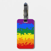 Funky Boho Abstract Gay Rainbow Mosaic Pride Flag Bagagelabel (Achterkant verticaal)