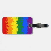 Funky Boho Abstract Gay Rainbow Mosaic Pride Flag Bagagelabel (Achterkant horizontaal)