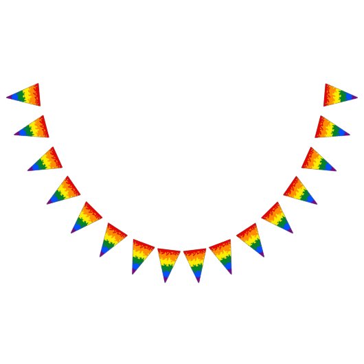 Funky Boho Abstract Gay Rainbow Mosaic Pride Flag Vlaggetjes (Alle)