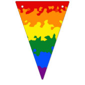 Funky Boho Abstract Gay Rainbow Mosaic Pride Flag Vlaggetjes (Eerste vlag)